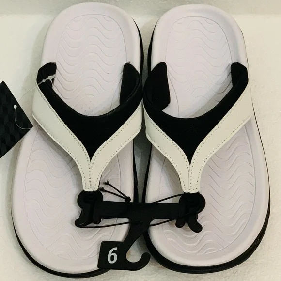 Athletic Works Shoes Hightail Flip Flops Size Black White